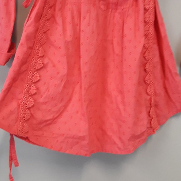 Anthropologie Leifnotes Pink Lace peasant Top - Picture 8 of 13